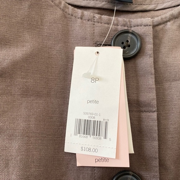 Banana Republic Brown Button Down Jacket Size 8 Petite - Picture 6 of 7